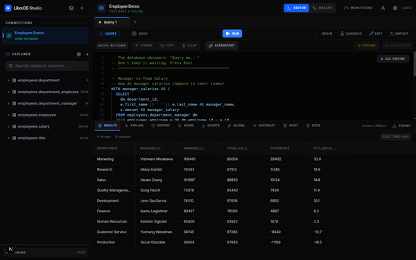 LibreDB Studio: o cliente SQL open source para self-host